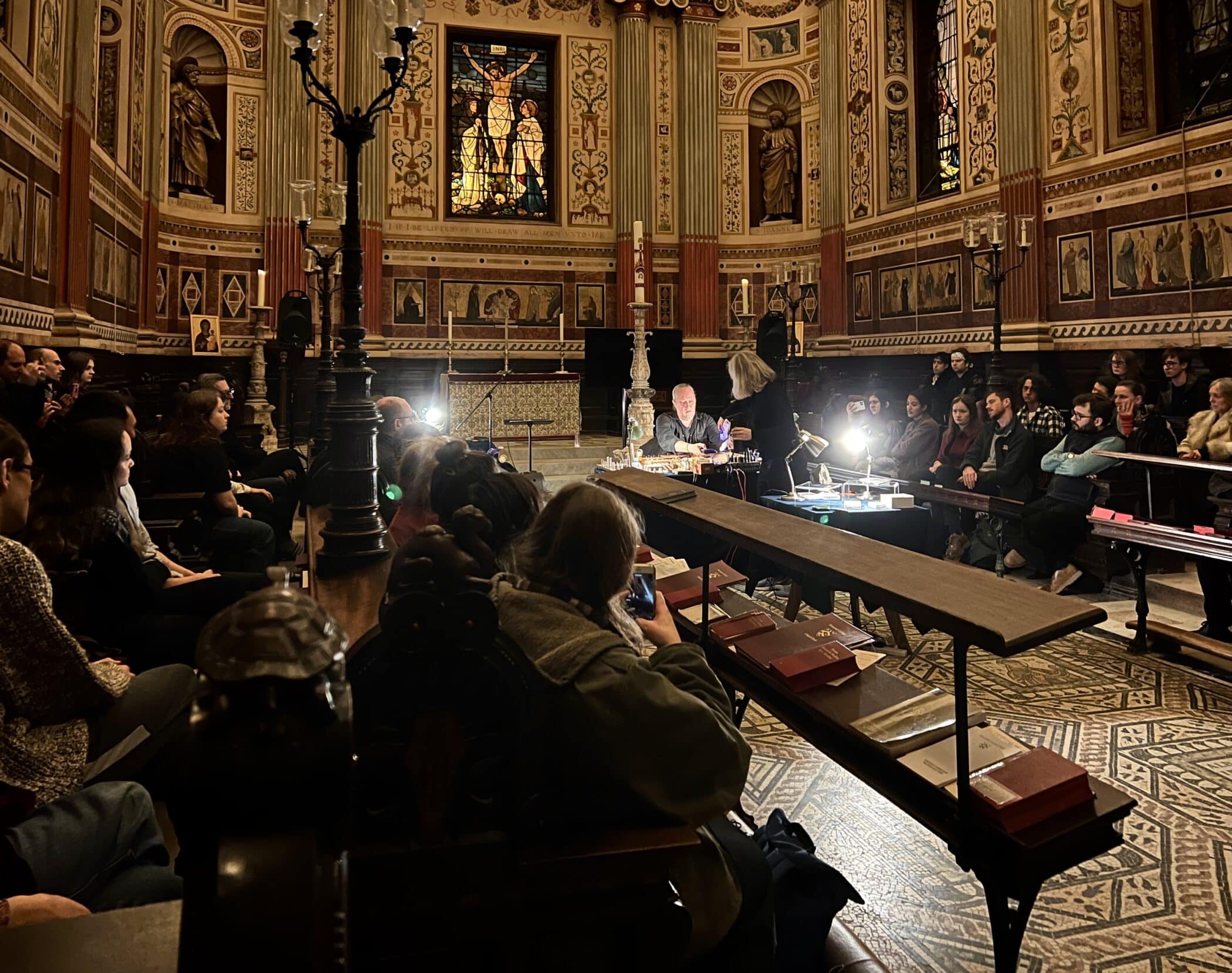 Experimental performance with meteorites in the Worcester Chapel